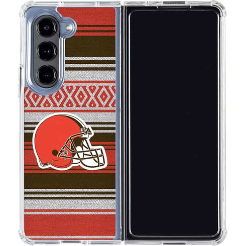 NFL Cleveland Browns Trailblazer Galaxy Z Fold5 5G Clear Case