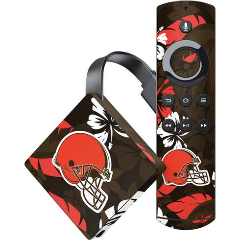NFL Cleveland Browns Tropical Print Amazon Fire TV Skin