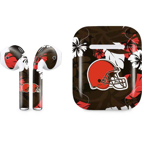 NFL Cleveland Browns Tropical Print Apple AirPods 2 Skin