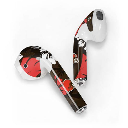 NFL Cleveland Browns Tropical Print Apple AirPods 2 Skin