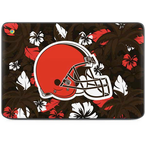 NFL Cleveland Browns Tropical Print HP Chromebook Skin