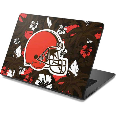 NFL Cleveland Browns Tropical Print Dell Chromebook Skin