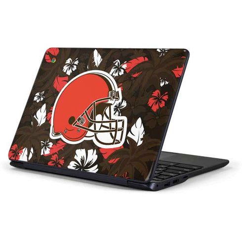 NFL Cleveland Browns Tropical Print Samsung Chromebook Skin