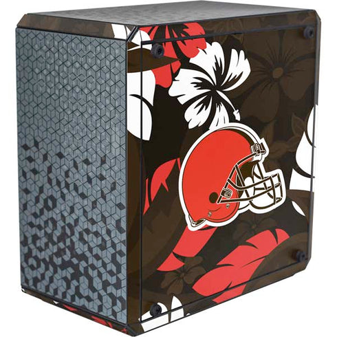 NFL Cleveland Browns Tropical Print Cooler Master MasterBox Q300L Mini Tower Skin