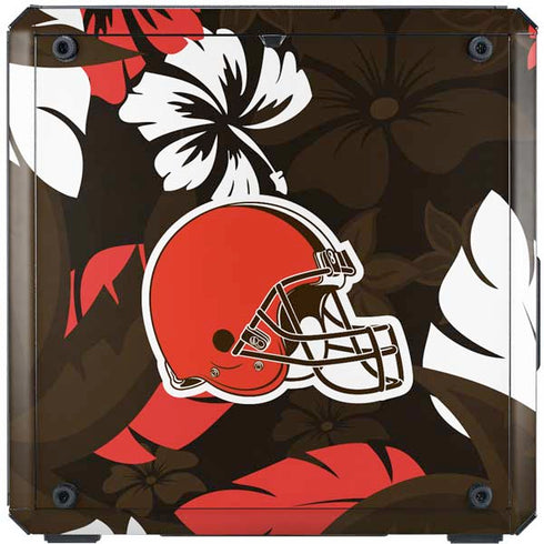 NFL Cleveland Browns Tropical Print Cooler Master MasterBox Q300L Mini Tower Skin