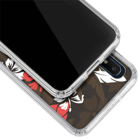 NFL Cleveland Browns Tropical Print Galaxy A10e Clear Case