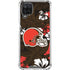 NFL Cleveland Browns Tropical Print Galaxy A12 Clear Case