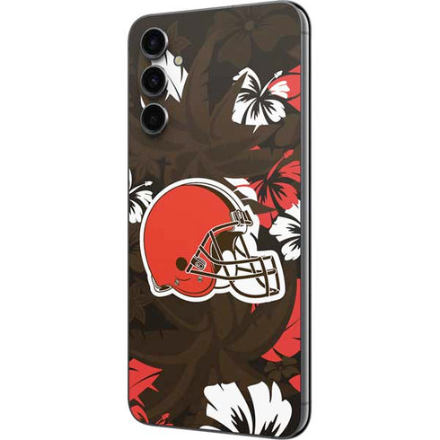 NFL Cleveland Browns Tropical Print Galaxy A14 5G Skin