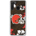 NFL Cleveland Browns Tropical Print Galaxy A21 Clear Case