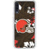 NFL Cleveland Browns Tropical Print Galaxy A50 Clear Case