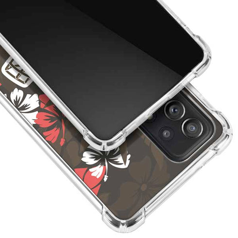 NFL Cleveland Browns Tropical Print Galaxy A52 5G Clear Case