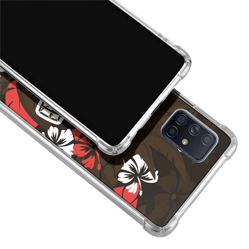 NFL Cleveland Browns Tropical Print Galaxy A71 5G Clear Case