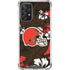 NFL Cleveland Browns Tropical Print Galaxy A72 5G Clear Case