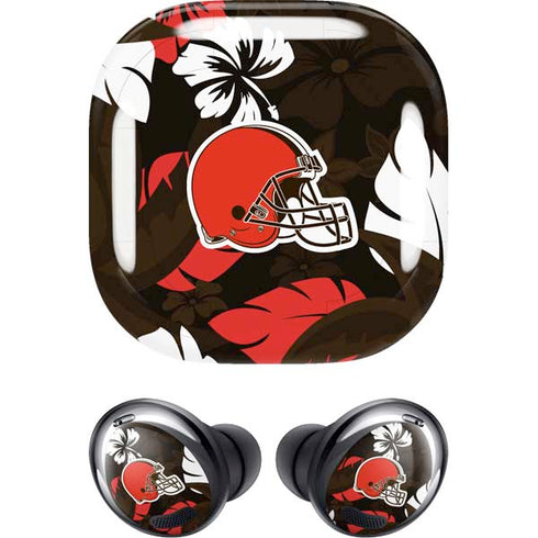 NFL Cleveland Browns Tropical Print Galaxy Buds Pro Skin