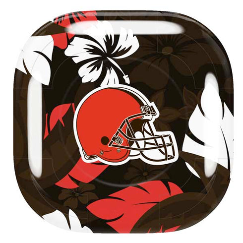 NFL Cleveland Browns Tropical Print Galaxy Buds Pro Skin