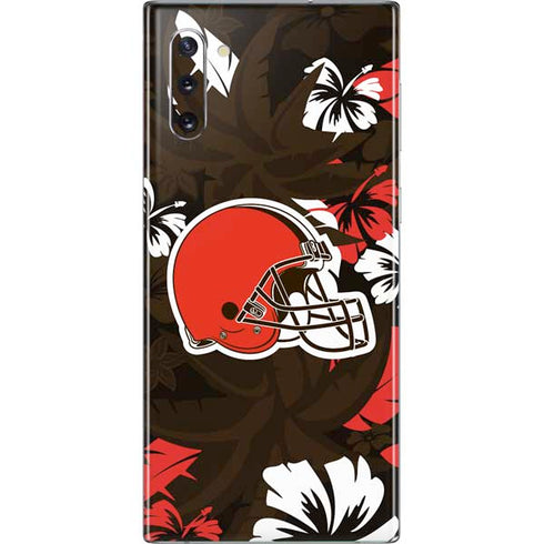 NFL Cleveland Browns Tropical Print Galaxy Note 10 Skin