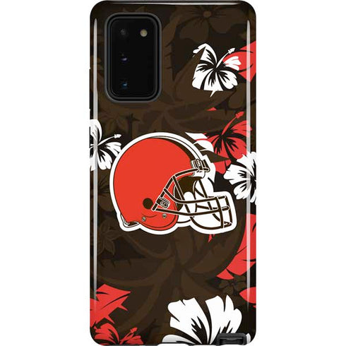 NFL Cleveland Browns Tropical Print Galaxy Note20 5G Pro Case