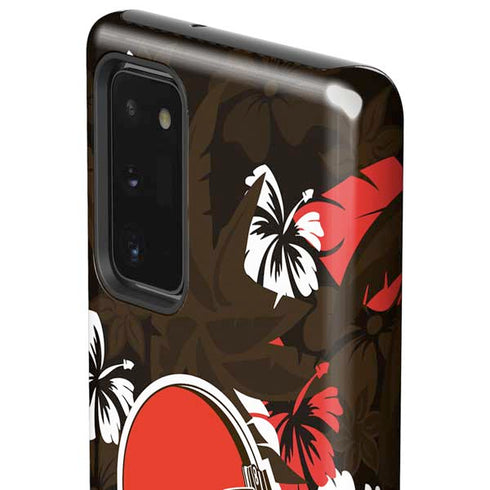 NFL Cleveland Browns Tropical Print Galaxy Note20 5G Pro Case