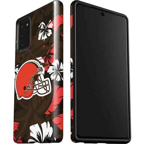 NFL Cleveland Browns Tropical Print Galaxy Note20 5G Pro Case