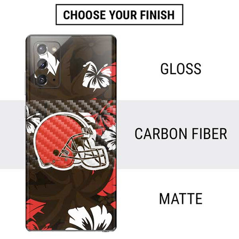 NFL Cleveland Browns Tropical Print Galaxy Note20 5G Skin