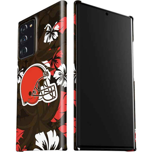 NFL Cleveland Browns Tropical Print Galaxy Note20 Ultra 5G Lite Case