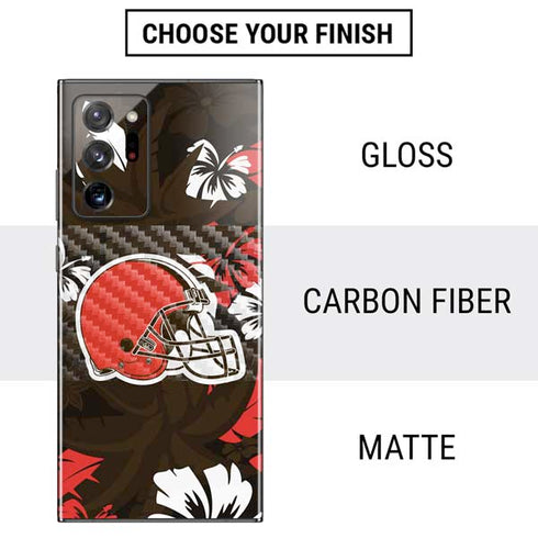 NFL Cleveland Browns Tropical Print Galaxy Note20 Ultra 5G Skin