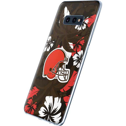 NFL Cleveland Browns Tropical Print Galaxy S10e Skin