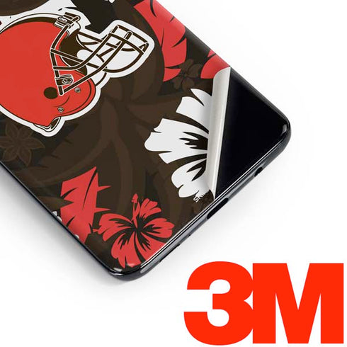 NFL Cleveland Browns Tropical Print Galaxy S10e Skin