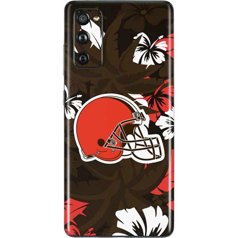NFL Cleveland Browns Tropical Print Galaxy S20 Fan Edition Skin