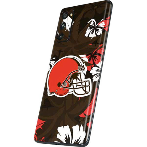 NFL Cleveland Browns Tropical Print Galaxy S20 Fan Edition Skin