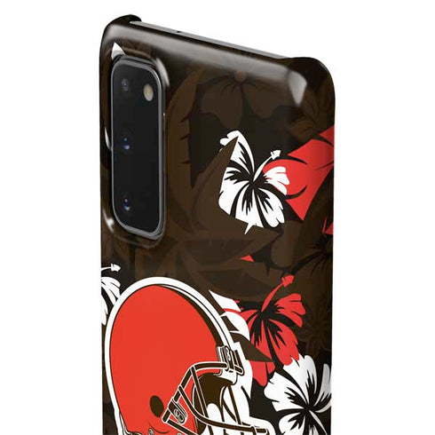 NFL Cleveland Browns Tropical Print Galaxy S20 Lite Case