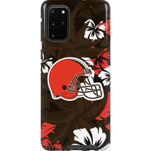NFL Cleveland Browns Tropical Print Galaxy S20 Plus Pro Case