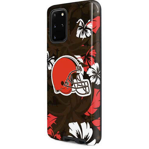 NFL Cleveland Browns Tropical Print Galaxy S20 Plus Pro Case