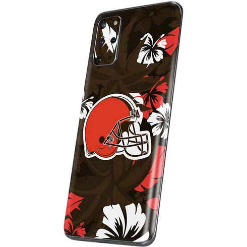 NFL Cleveland Browns Tropical Print Galaxy S20 Plus Skin