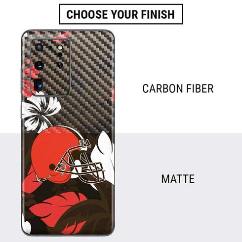 NFL Cleveland Browns Tropical Print Galaxy S20 Ultra 5G Skin