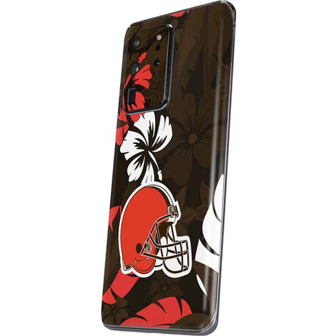 NFL Cleveland Browns Tropical Print Galaxy S20 Ultra 5G Skin
