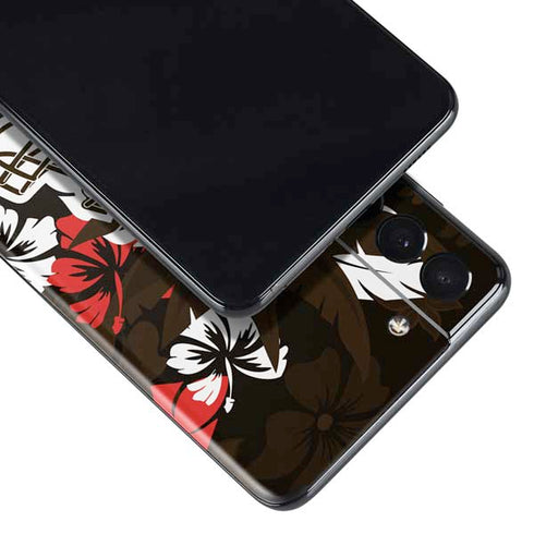 NFL Cleveland Browns Tropical Print Galaxy S21 Plus 5G Skin