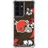 NFL Cleveland Browns Tropical Print Galaxy S21 Ultra 5G Clear Case
