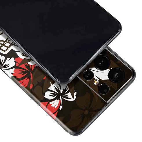 NFL Cleveland Browns Tropical Print Galaxy S21 Ultra 5G Skin