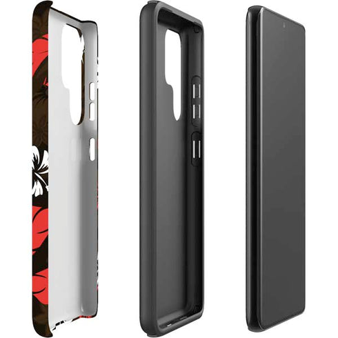 NFL Cleveland Browns Tropical Print Galaxy S22 Ultra Pro Case