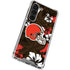 NFL Cleveland Browns Tropical Print Galaxy S23 Clear Case