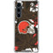 NFL Cleveland Browns Tropical Print Galaxy S23 FE Clear Case