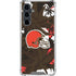NFL Cleveland Browns Tropical Print Galaxy S23 FE Clear Case