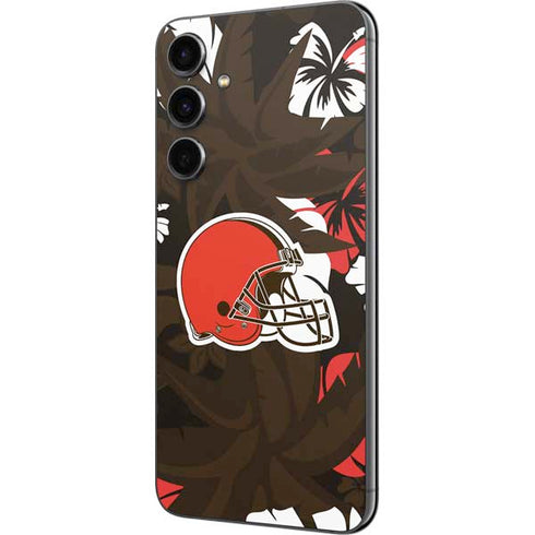 NFL Cleveland Browns Tropical Print Galaxy S23 FE Skin