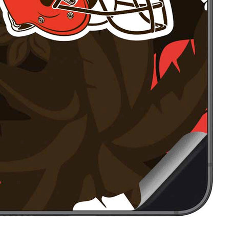 NFL Cleveland Browns Tropical Print Galaxy S23 FE Skin