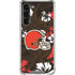 NFL Cleveland Browns Tropical Print Galaxy S23 Plus Clear Case