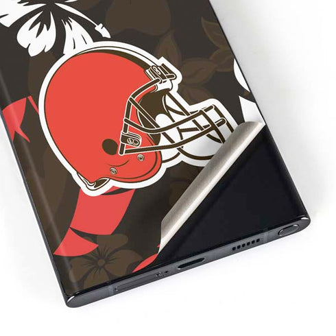 NFL Cleveland Browns Tropical Print Galaxy S23 Ultra Skin