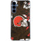 NFL Cleveland Browns Tropical Print Galaxy S24 Clear Case