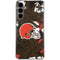 NFL Cleveland Browns Tropical Print Galaxy S24 Plus Clear Case