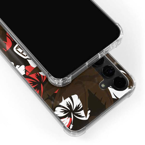 NFL Cleveland Browns Tropical Print Galaxy S24 Plus Clear Case